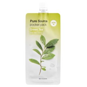 Нощна маска със зелен чай MISSHA Pure Source Pocket Pack (Green Tea) 10 мл